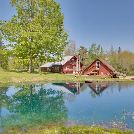 Unique Maine Log Cabin With Trout Ponds And Sauna!